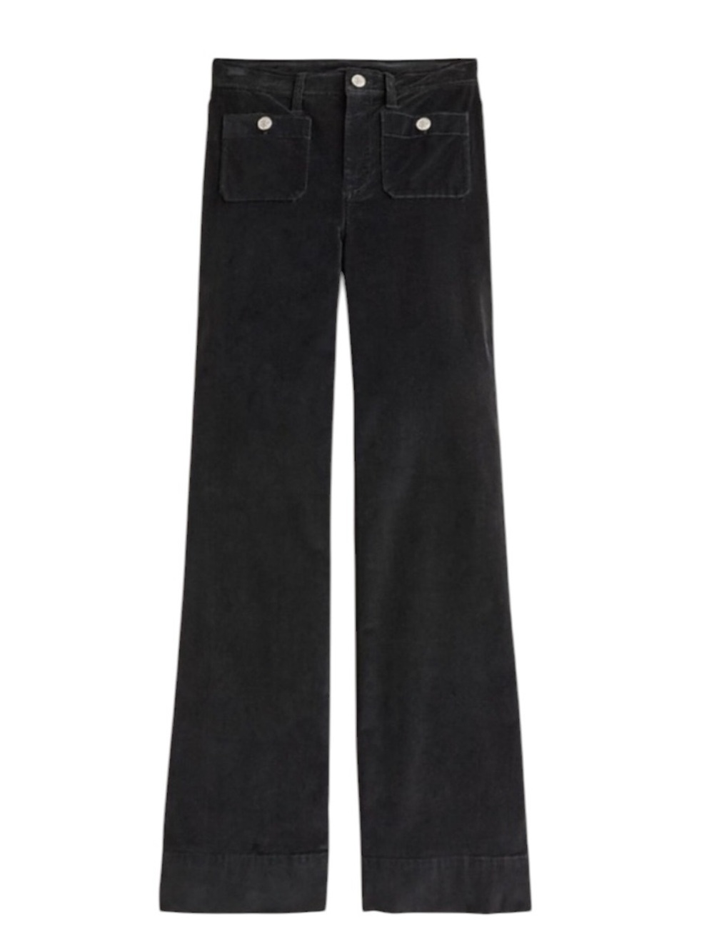 J. Crew Wide Leg Velvet Sailor Trousers Size 29 Black Holiday Party Dressy NWT